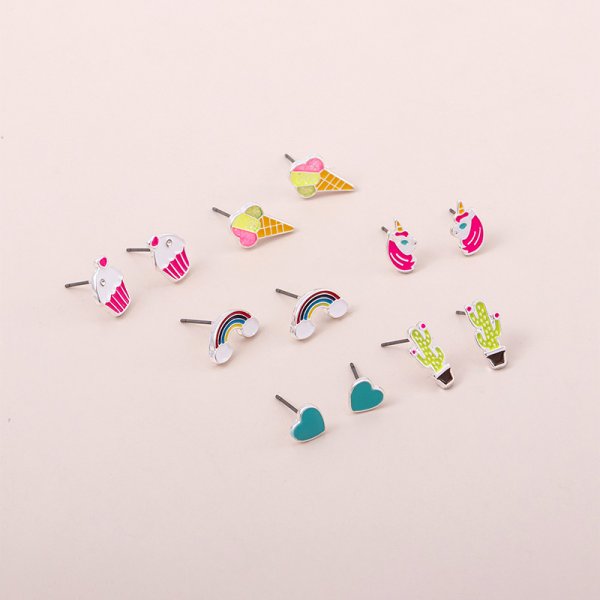 Kids Stud Earrings 6Pack 