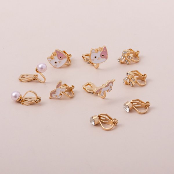 Kids Clip Earrings 5pack