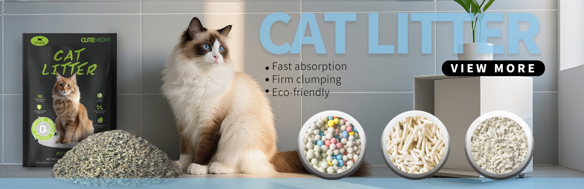 Plant-based cat litter