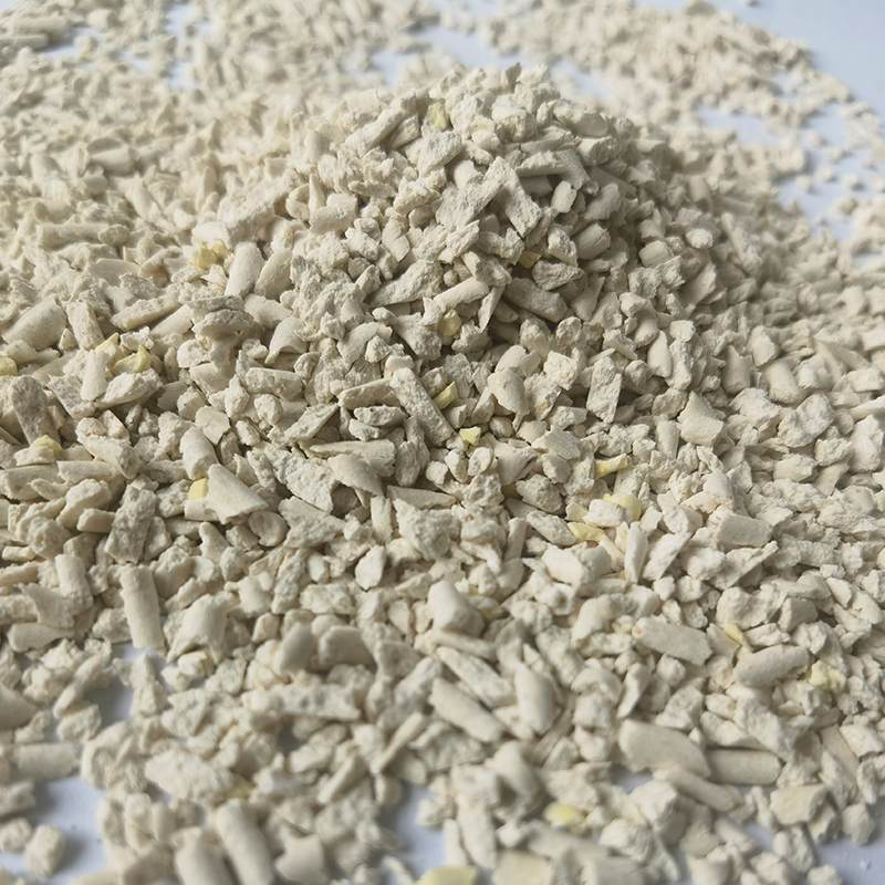 Crushed tofu cat litter
