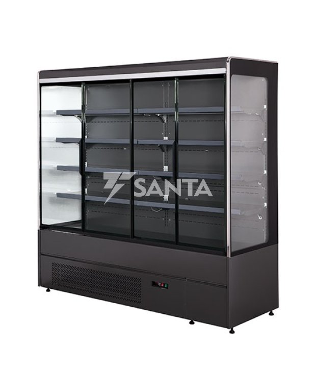 Multideck-Plug in 660mm Depth with Double Glass Door and None Frame