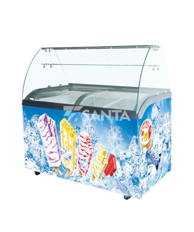 Top Curved Sliding Glass Lid SD 420QIC