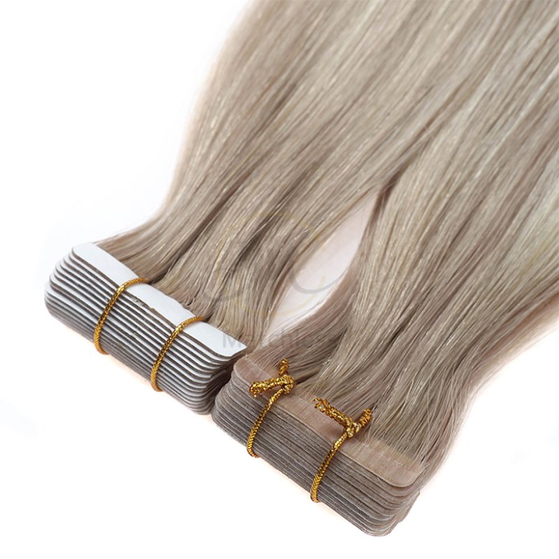 white tape in extensions for stronger hold