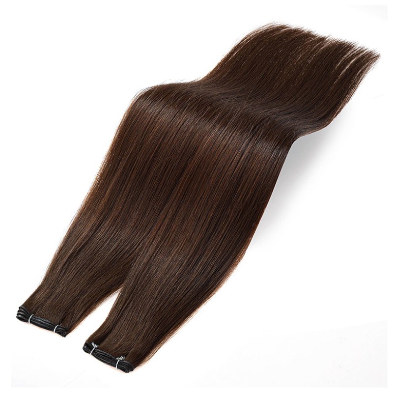 dark chocolate brown real hair wig sample