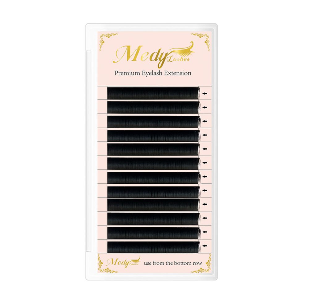 Extensiones de pestañas de volumen en color negro mate natural