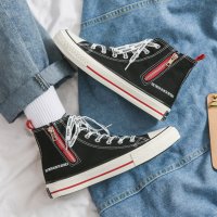 High top canvas shoes