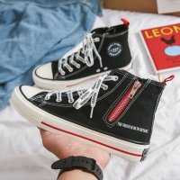 High top canvas shoes