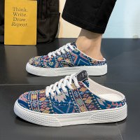 Breathable patterned canvas shoes wholesale
