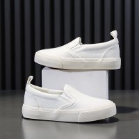 Classic black white kids canvas shoes