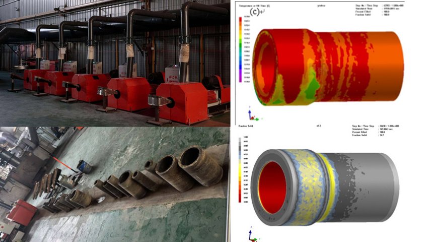 Centrifugal casting of complex structure cylinder sleeves