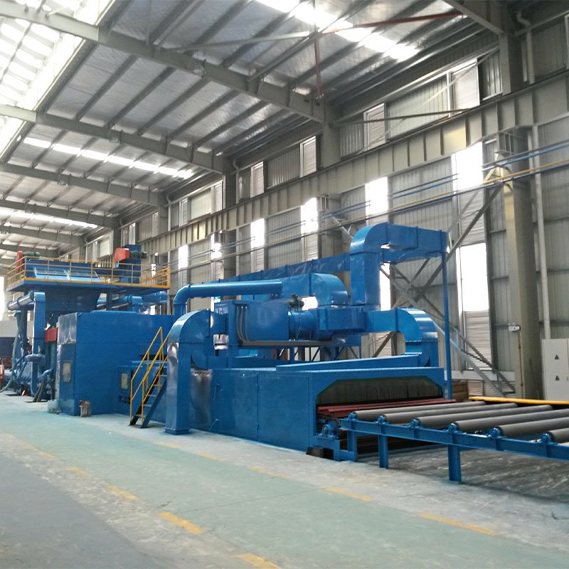 steel plate line - continuous feed shot blasting