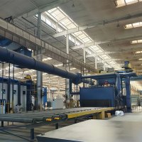 automatic feeding steel plate pretreatment line conveyor