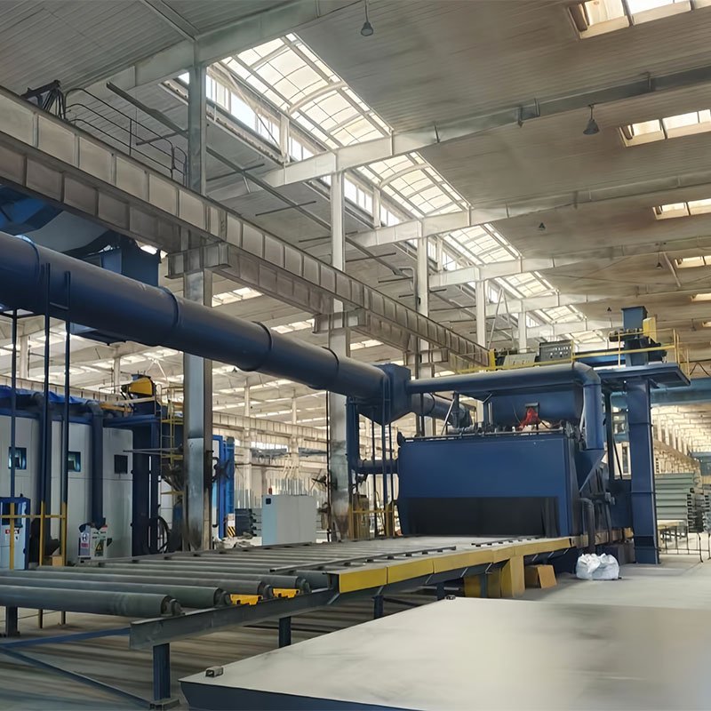 automatic feeding steel plate pretreatment line conveyor