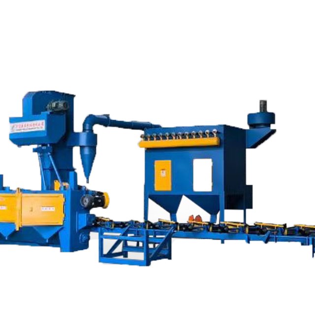 Bar passing shot blasting machine