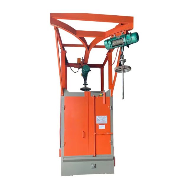 Double hook shot blasting machine