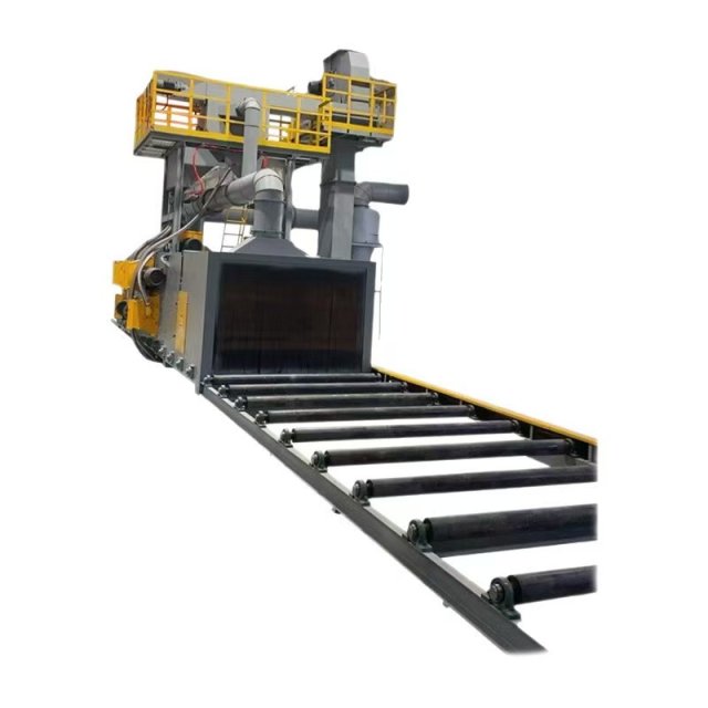 Steel structure pass-through shot blasting machine
