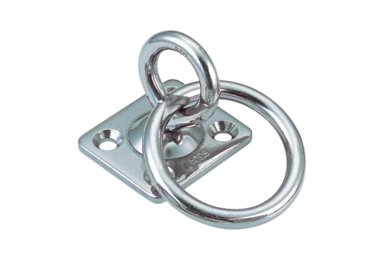 GS68397 Square plate with swivel eye and ring