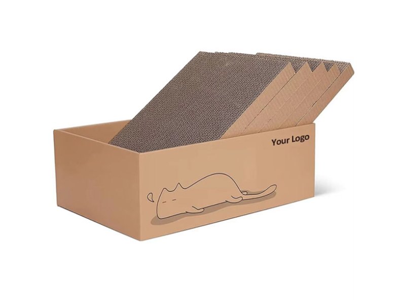 Cat Scratching Boards 11.4 Inch Width Ex-Large Cat Scratcher Box with Reversible Cardboard Scratchers