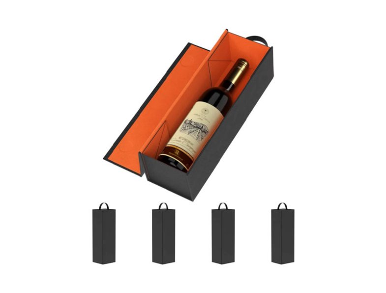 Sturdy Cardboard with Handle Design Storage Packing Customized Champagne Whiskey Wine Red Wine Glass Gift Box