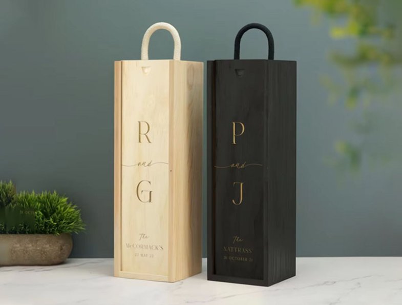 Pan Wine Box Cheap Elegant Design Xmas Gifts Wooden Wine Storage Box Gift Solid Wood Wine Box