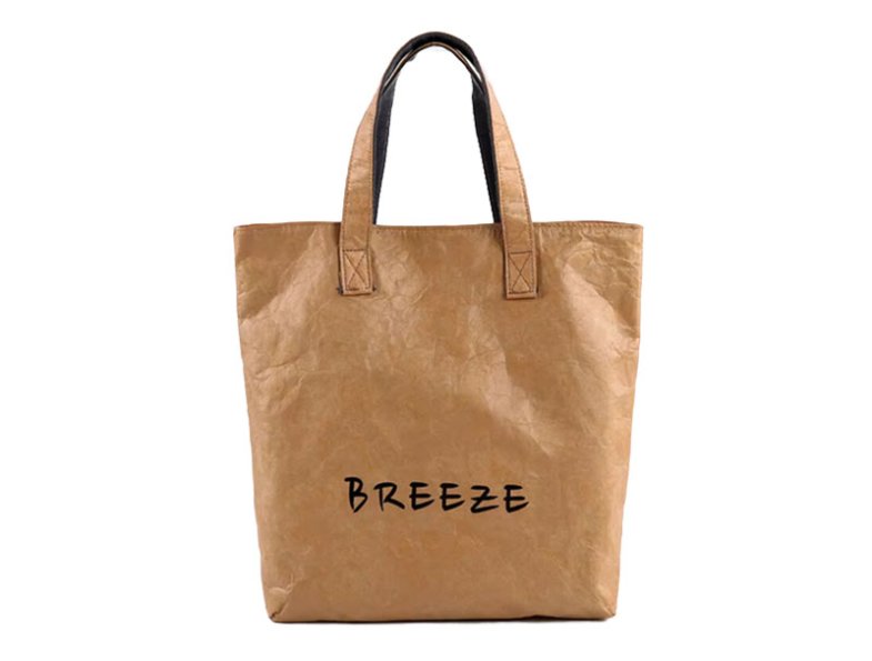 Wholesale Purchasing High Capacity Waterproof Portable Handbag Shopping Washable Kraft Paper Bag