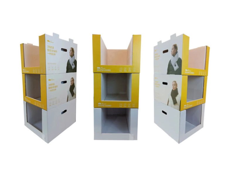 Custom Sams Display Stand Snacks Food PDQ Stackable Cardboard Supermarket Corrugated Cardboard Display Box