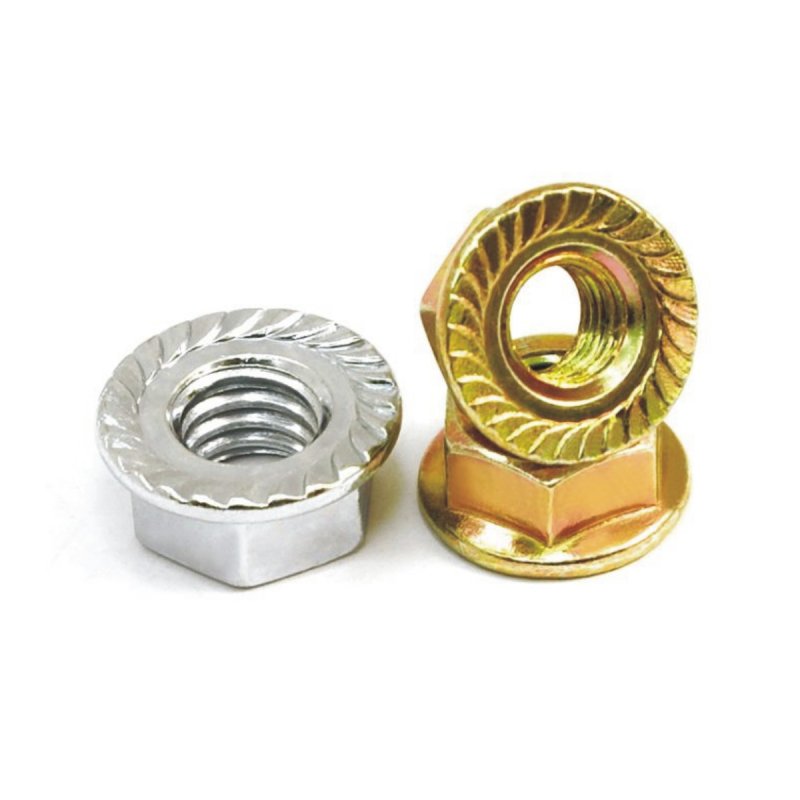 Hex nut with flange