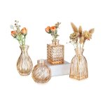 set of colorful glass vases arranged for artistic home décor