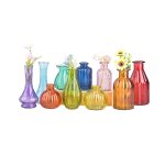 handcrafted colored glass flower vase for home décor