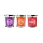 Premium China-made glass candle jar with metal lid bulk