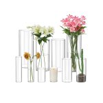 multi-size transparent glass vase set for floral displays and gifts