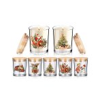 professional china glassware supplier wooden lid candle jar export