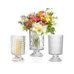 elongated transparent glass vase for home and event styling