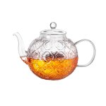 Decorative Heatproof Round Glass Water Pitcher