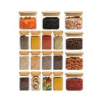 Small Glass Spice Jar with Wooden Lid