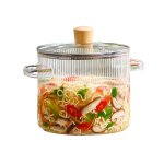 Round Glass Soup Pot