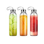 Glass Water Bottle with Handle Cover