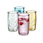Colorful Embossed Juice Glass