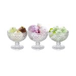 Decorative Polka Dot Pedestal Glass