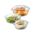 Glass Cooking Pot Set with Lids