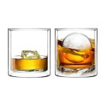 Heat-resistant insulated double wall glass tumbler without handle condensation-free design - KINGSTAR WARE