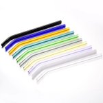 Bulk set of transparent glass drinking straws with cleaning brushes ready for B2B export KINGSTAR GLASSWARE