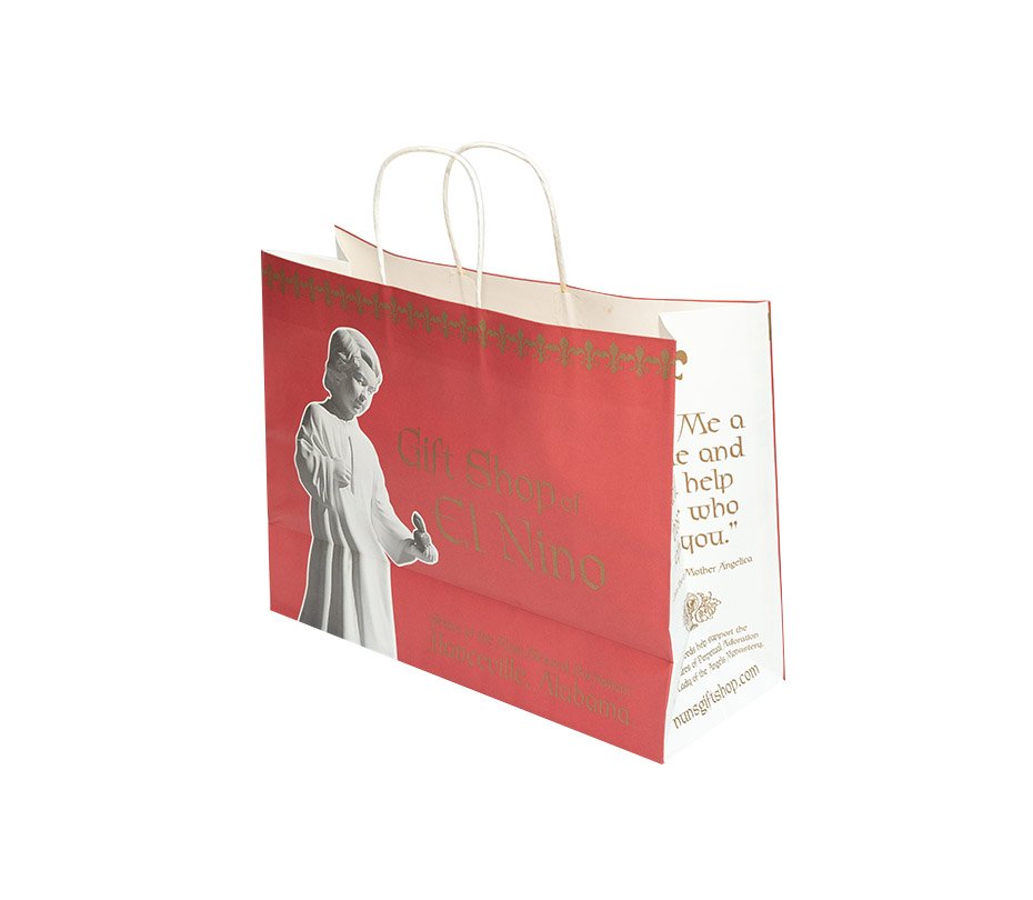 Twisted paper handle shopper