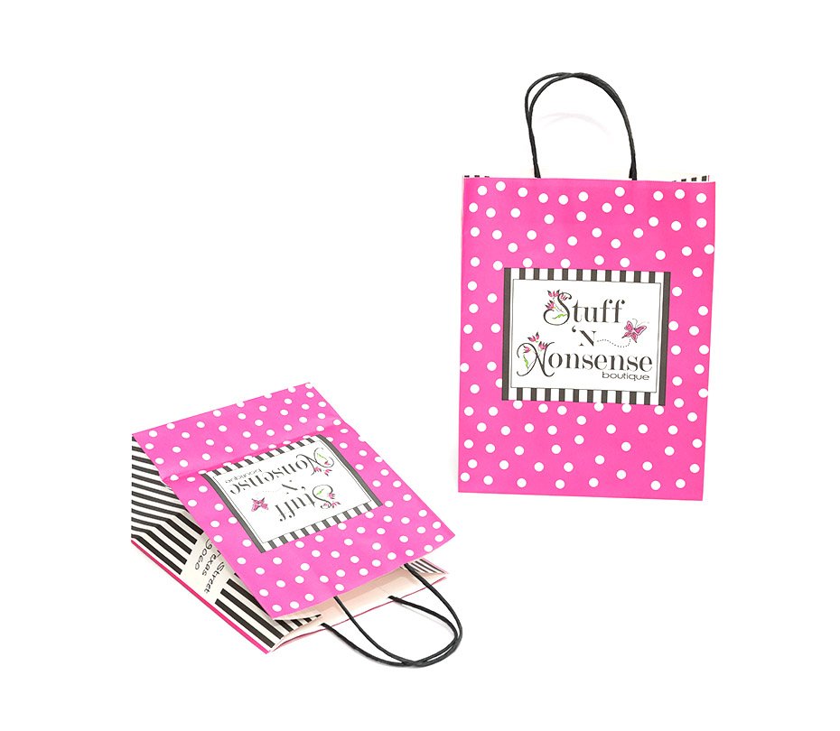 Twisted paper handle shopper