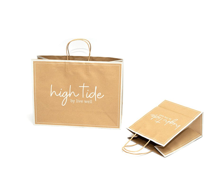 Twisted paper handle shopper