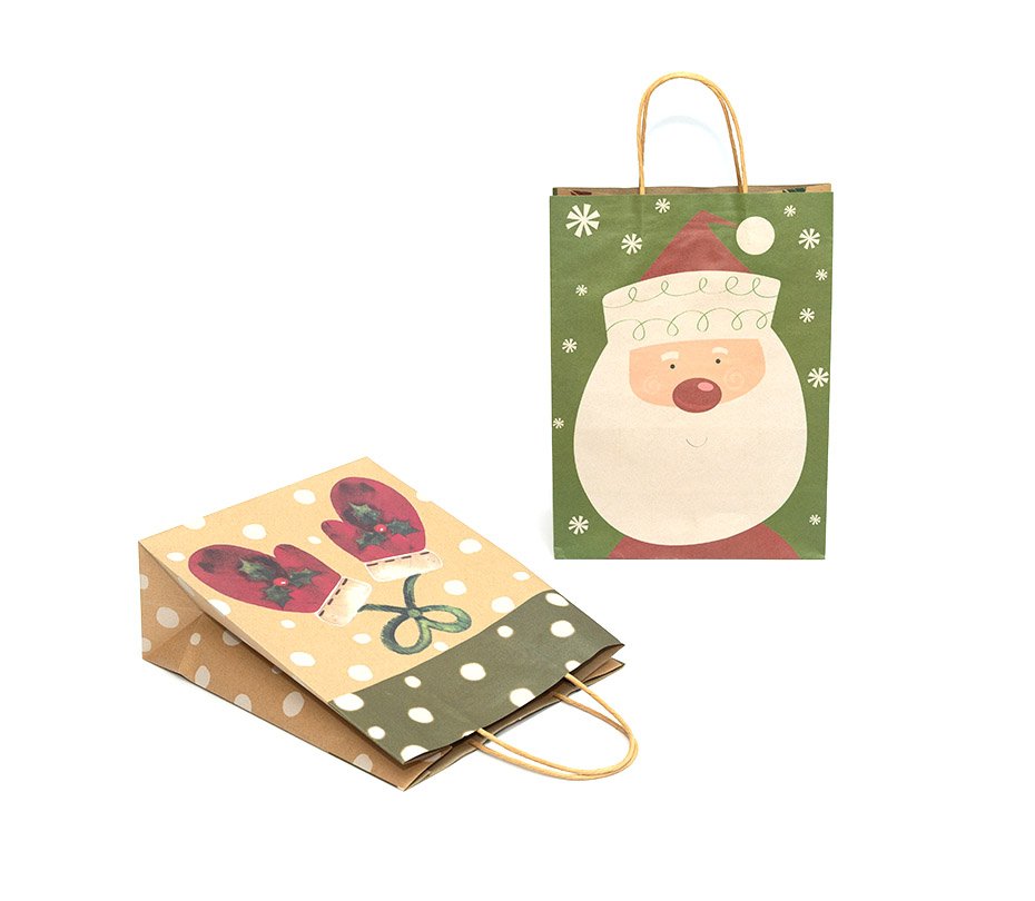 Twisted paper handle shopper