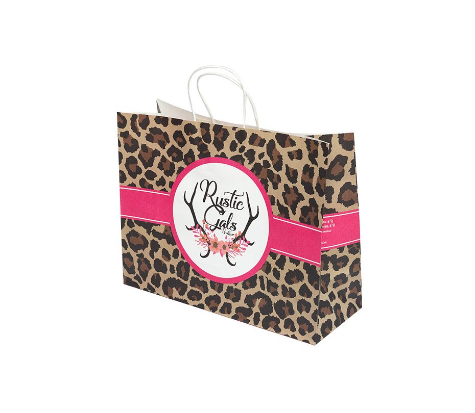 Twisted paper handle shopper