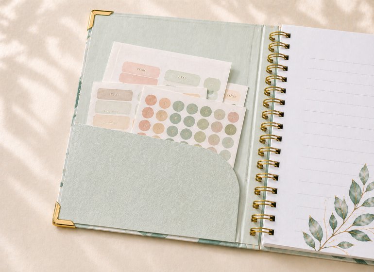 botanical-planner-inner-pocket-detail