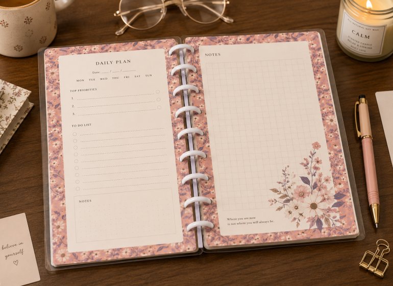 pink-floral-daily-planner-layout