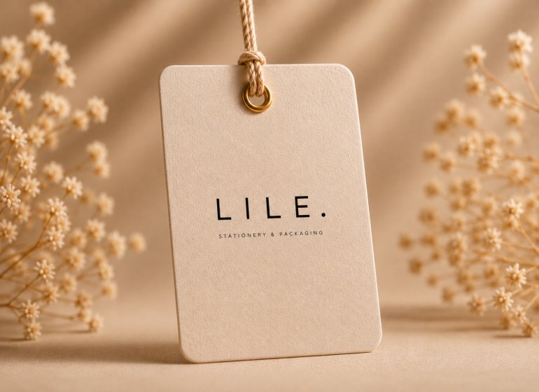 LILE Premium Kraft Paper Hang Tag | Custom Stationery & Packaging Tag